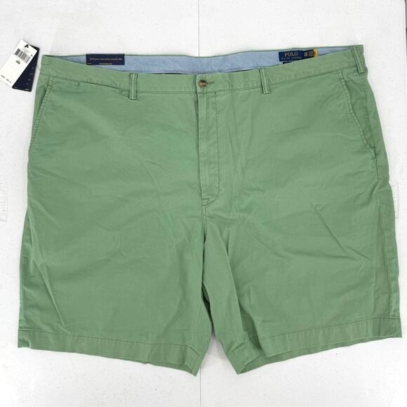 NWT Polo Ralph Lauren Stretch Classic Fit 9" Chino Shorts, Green, Big & Tall 50B - Picture 2 of 13